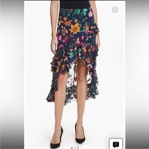 Alice + Olivia High Low Ruffle Skirt
